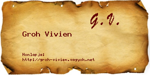 Groh Vivien névjegykártya